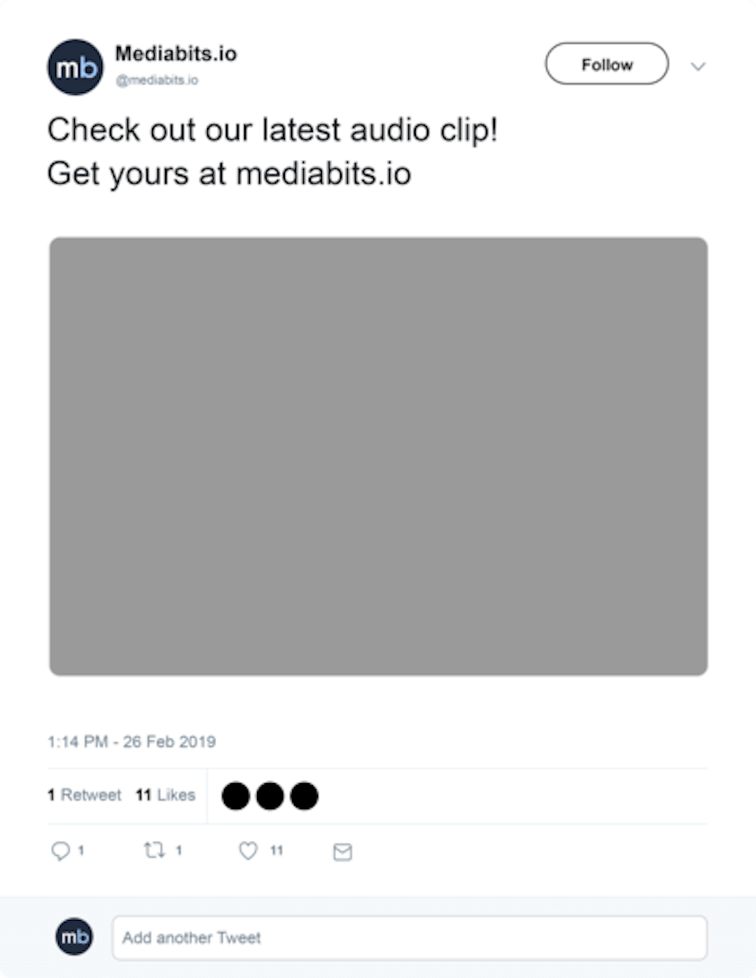 Convert audio to video online - Mediabits.io